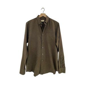 Club Monaco: Olive flannel. Slim fit.